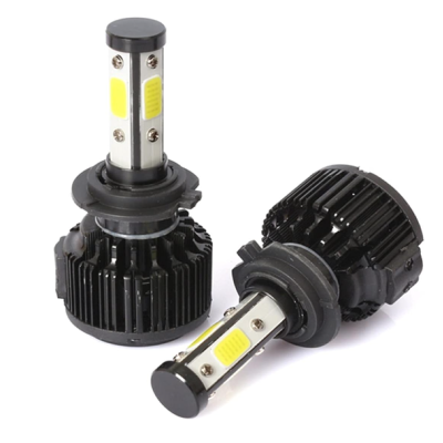 UB Set 2 leduri H4 cu doua faze 360 grade 4 fete luminoase alb putere 200W temperatura 6000k