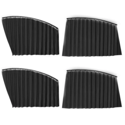 UB Set 4 parasolare retractabile auto geamuri laterale fata-spate NEGRE