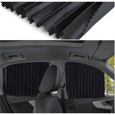 UB Set 4 parasolare retractabile auto geamuri laterale fata-spate NEGRE