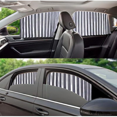 UB Set 4 parasolare retractabile auto geamuri laterale fata-spate NEGRE