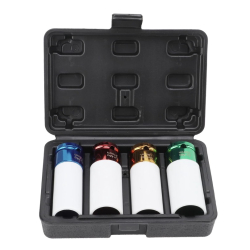 UB Set 4 tubulare Colorate cu protectie pentru jante aliaj masura  17 – 19 – 21 – 22 mm AN