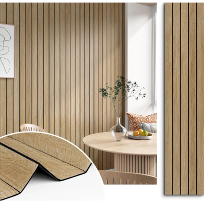 UB Set 5 placi de tapet autoadeziv imitatie RIFLAJ  30x60 cm lemn natural 