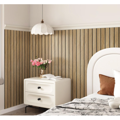 UB Set 5 placi de tapet autoadeziv imitatie RIFLAJ  30x60 cm lemn natural 