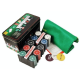 UB Set Joc de Poker cu 200 Jetoane si Cutie Metalica + Accesorii Complete HASAN