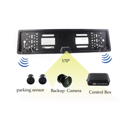 UB Set suport numar auto cu camera video marsarier si senzori parcare MOH