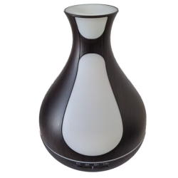 Umdificator / Difuzor de aroma LED 7 culori Maro inchis cu alb