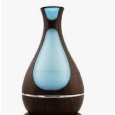 Umdificator / Difuzor de aroma LED 7 culori Maro inchis cu alb