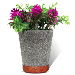 Umidificator aromaterapie in forma de ghiveci cu flori 7 culori programabil oprire automata