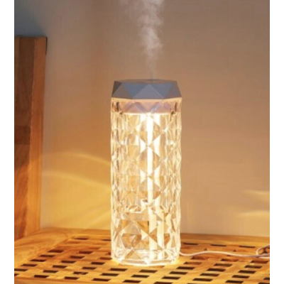 Umidificator de aer tip lampa decorativa cu lumini LED crystal
