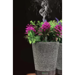 Umidificator/Difuzor aromatizator in forma de ghiveci cu flori 7 culori programabil oprire automata