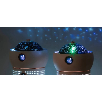 Umidificator incarcare USB 3 in 1 cu proiector cer instelat pulverizare silentioasa 650ml Alb