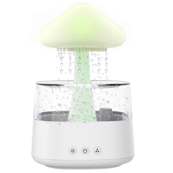 Umidificator stil CIUPERCA din ABS cu telecomanda 450 ml alb