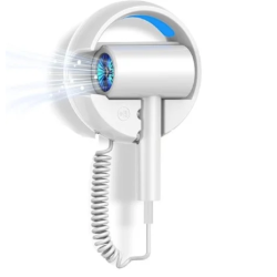 Uscator de par cu montare pe perete cu ioni negativi lumina albastra Andowl Q F002