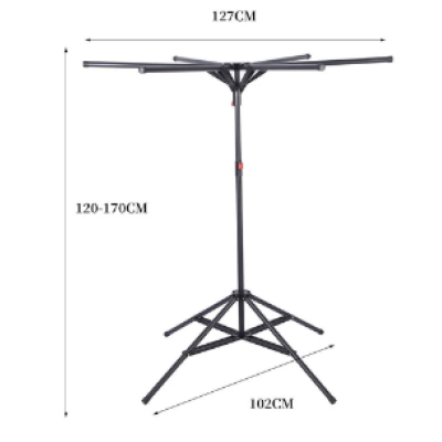 Uscator de rufe cu trepied pliabil brate rotative