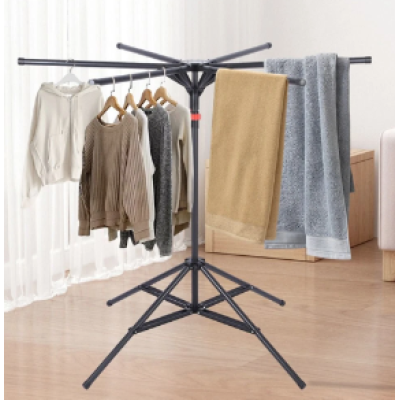 Uscator de rufe cu trepied pliabil brate rotative