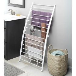 Uscator de rufe pliabil compact 16 suporturi 165 x 68 cm alb