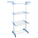 Uscator de rufe vertical Pliabil 3 Niveluri cu Suport Umerase si Suport pe Roti 170 cm