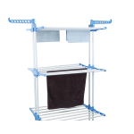 Uscator de rufe vertical Pliabil 3 Niveluri cu Suport Umerase si Suport pe Roti 170 cm