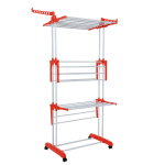 Uscator de rufe vertical pliabil cu suport de umerase Portocaliu