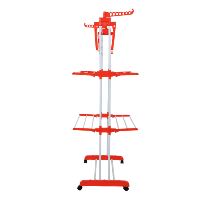 Uscator de rufe vertical pliabil cu suport de umerase Portocaliu