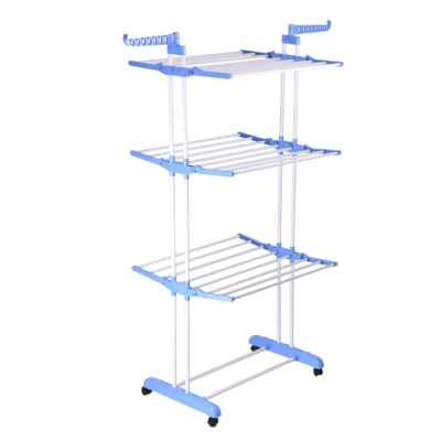 Uscator pentru rufe cu 3 nivele si suport pentru umerase  dimensiuni 75x64x170cm