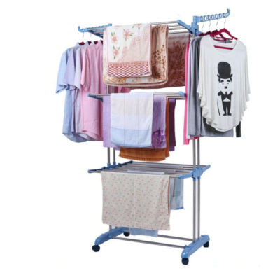 Uscator pentru rufe cu 3 nivele si suport pentru umerase  dimensiuni 75x64x170cm