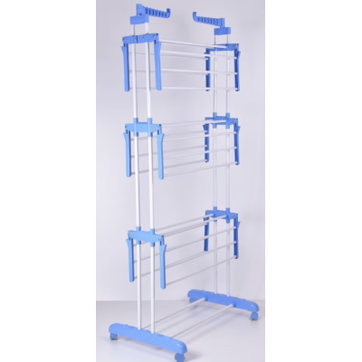Uscator pentru rufe cu 3 nivele si suport pentru umerase  dimensiuni 75x64x170cm