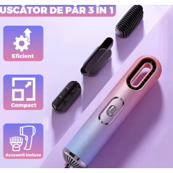 Uscator Profesional AO 49973 de Par 3 in 1 aparat multifunctional coafare si uscare 3 accesorii incluse