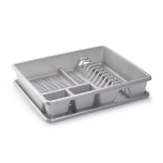 Uscator vase cu tava rectangular mare dimensiuni 48 x 38 x 9 cm argintiu