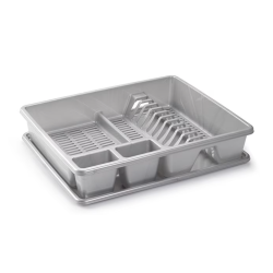 Uscator vase cu tava rectangular mare dimensiuni 48 x 38 x 9 cm argintiu