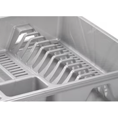 Uscator vase cu tava rectangular mare dimensiuni 48 x 38 x 9 cm argintiu