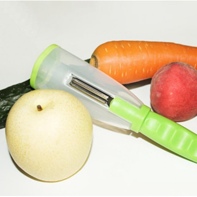 Ustensila pentru curatatul legumelor cu recipient pentru resturi