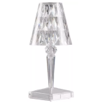 Veioza stil cristal led ALB CALD incarcare USB