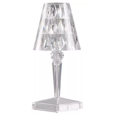 Veioza stil cristal led ALB CALD incarcare USB