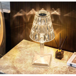 Veioza stil cristal led ALB CALD incarcare USB