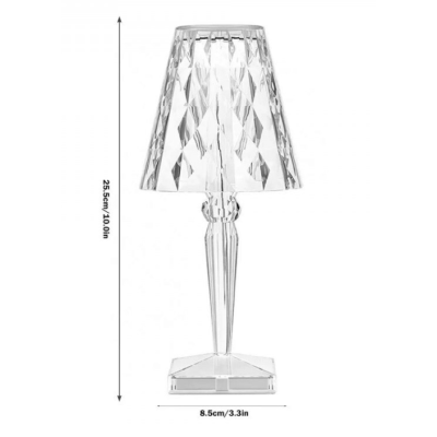 Veioza stil cristal led ALB CALD incarcare USB
