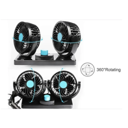 Ventilator Auto Dublu Alimentare La Priza Masinii De 12V Foarte Silentios 2 Trepte De Viteza Mars 304