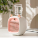 Ventilator portabil de birou cu incarcare USB si umidificare urechi pisica