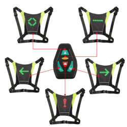 Vesta reflectorizanta semnalizare LED telecomanda