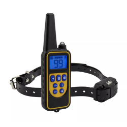 Zgarda Electrica Reincarcabila Pentru Dresaj Caini Autonomie Mare  Rezistenta La Ploaie