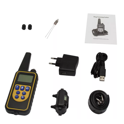 Zgarda Electrica Reincarcabila Pentru Dresaj Caini Autonomie Mare  Rezistenta La Ploaie