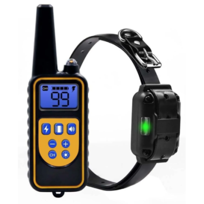 Zgarda Electrica Reincarcabila Pentru Dresaj Caini Autonomie Mare  Rezistenta La Ploaie