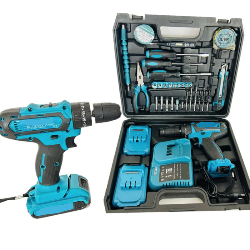 Trusa Bormasina Autofiletanta si Percutie 2 Acumulatori 48V 5Ah + 30 Accesorii MDHL LY
