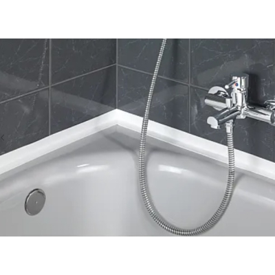 UB 2 x Banda lata 22 mm adeziva etansare pentru baie din plastic Alb 3 M