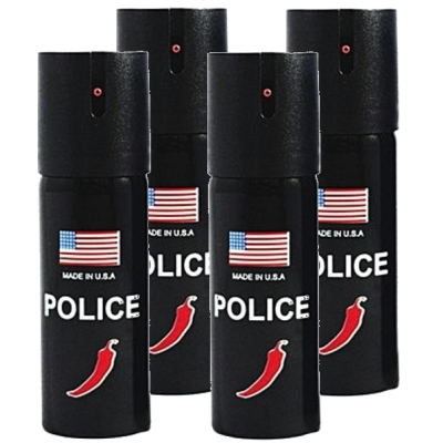 4 X Spray POLICE paralizant de buzunar cu Chilli
