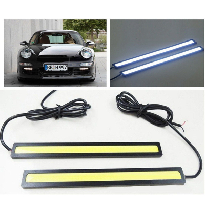 UB Set 2 benzi DRL auto albe LED COB puternic