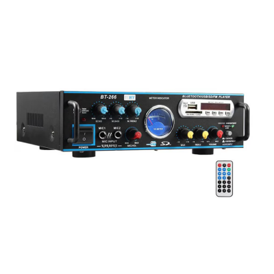 Amplificator profesional tip statie BT 266 cu Bluetooth MP3 Player si Radio FM 2 x 80W