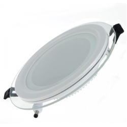 Aplica Rotunda 12W Led MAT incastrabila in tavan fals si rigips margine sticla