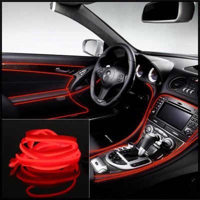 Banda Led 12v Neon Rosie Auto Droser Putere 5w Fir 2 Metri