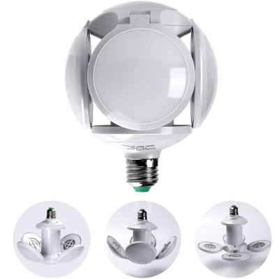 Bec LED Minge de Fotbal 40W Pliabil Ajustabil  4 extensii  ALB